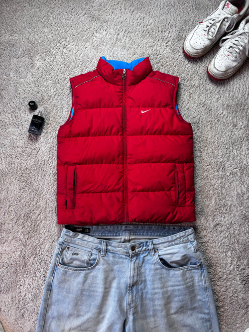 Nike Vintage Puffer Vest Red/Blue