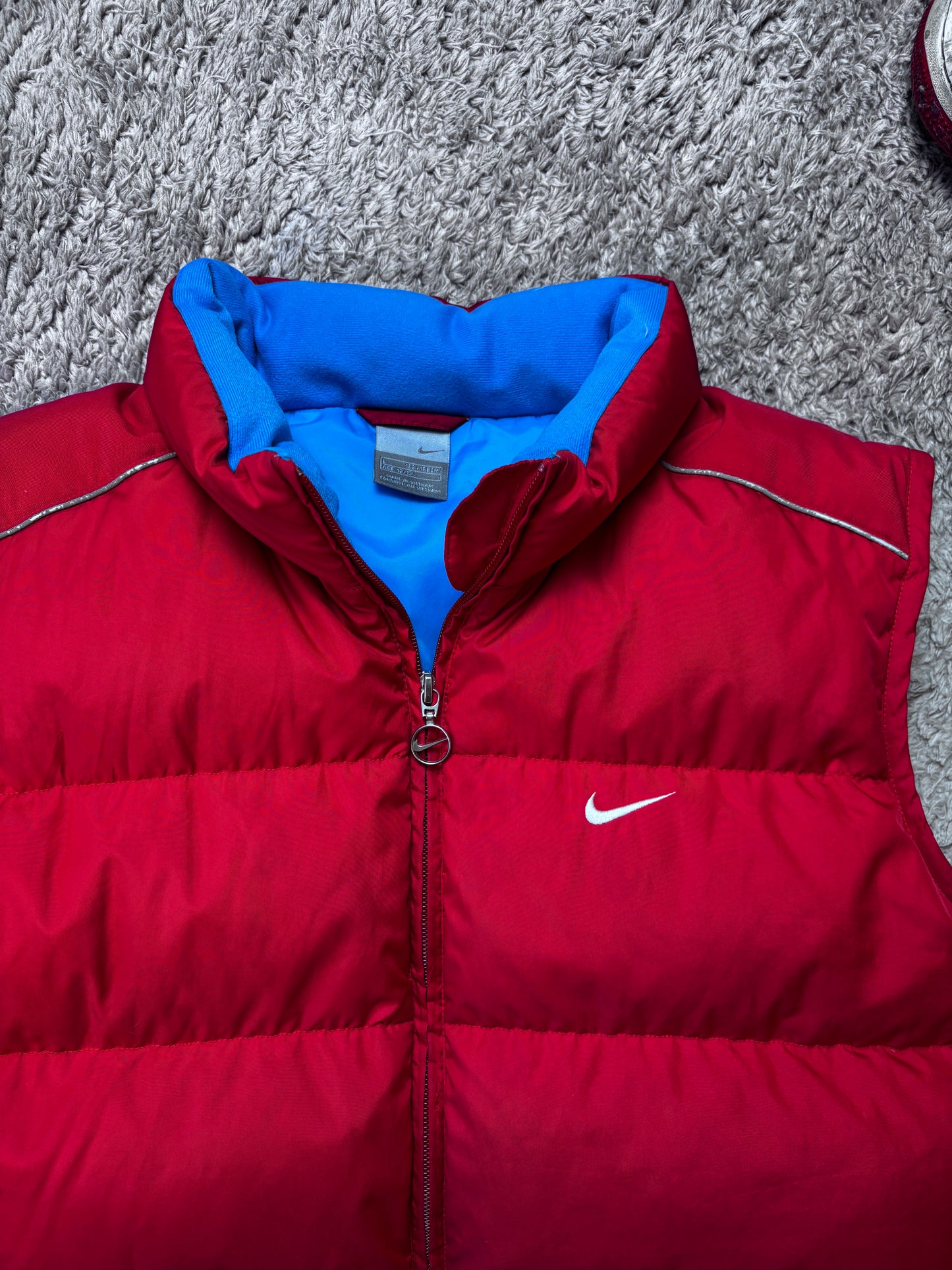 Nike Vintage Puffer Vest Red/Blue