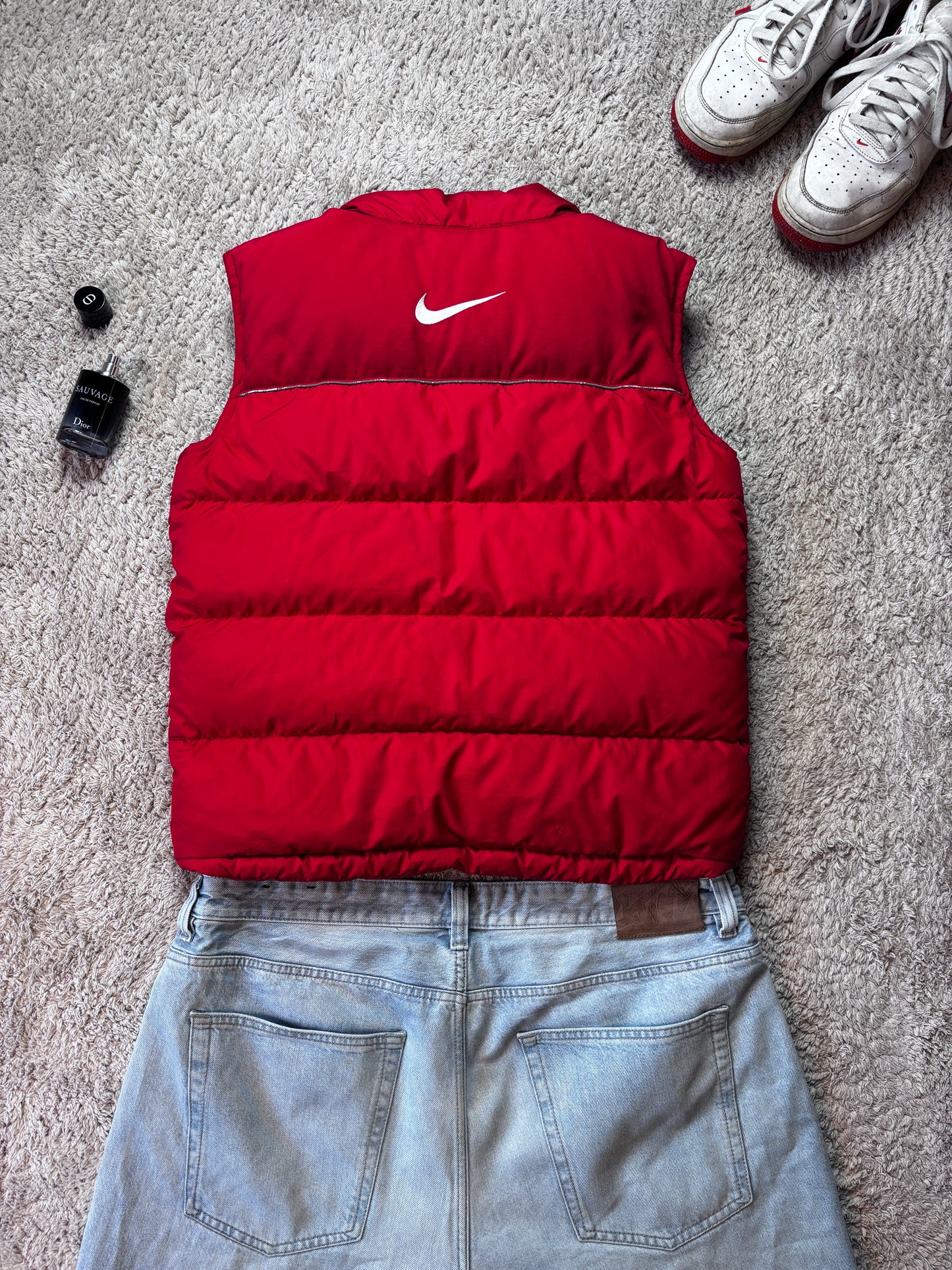 Nike Vintage Puffer Vest Red/Blue