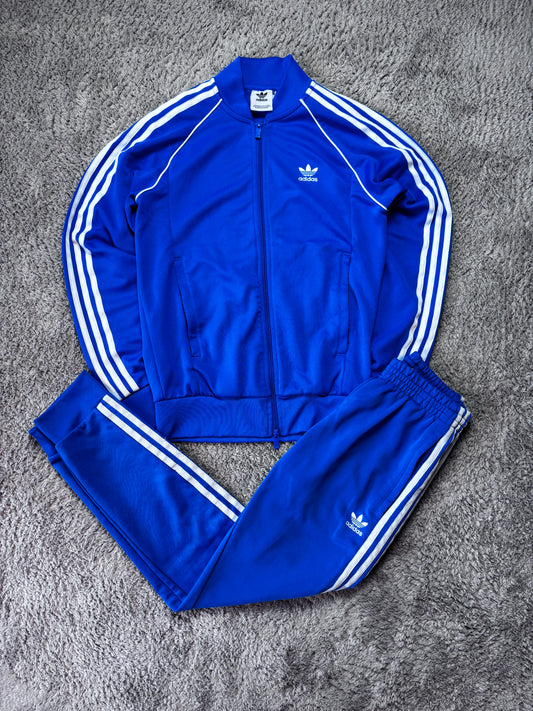 Vintage Adidas Firebird Tracksuit Blau Weiß