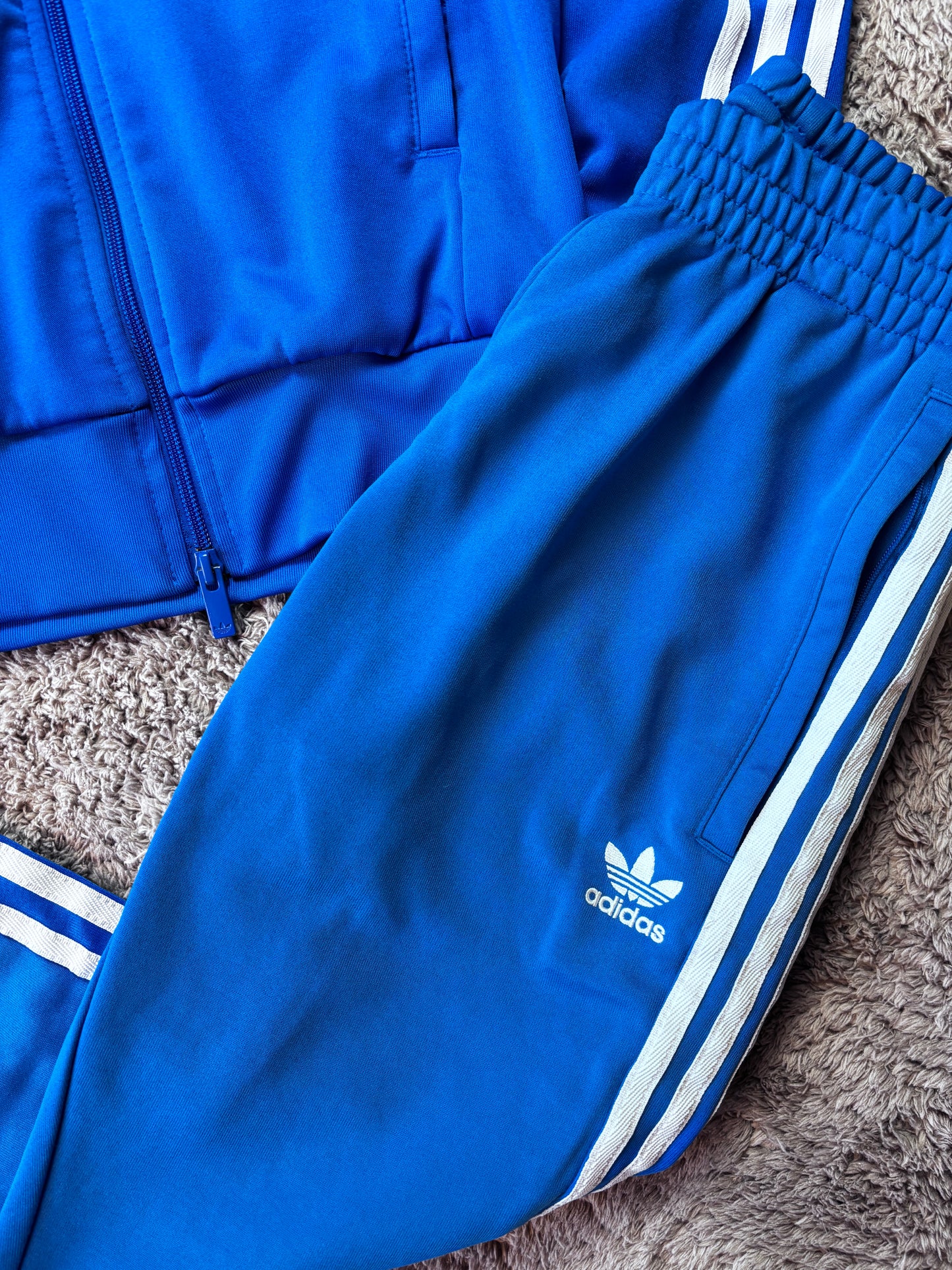 Vintage Adidas Firebird Tracksuit Blau Weiß