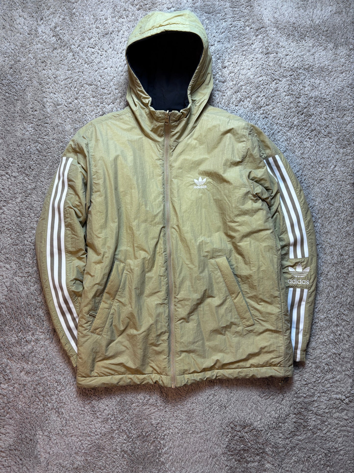 Adidas Vintage Wendejacke Beige/Schwarz