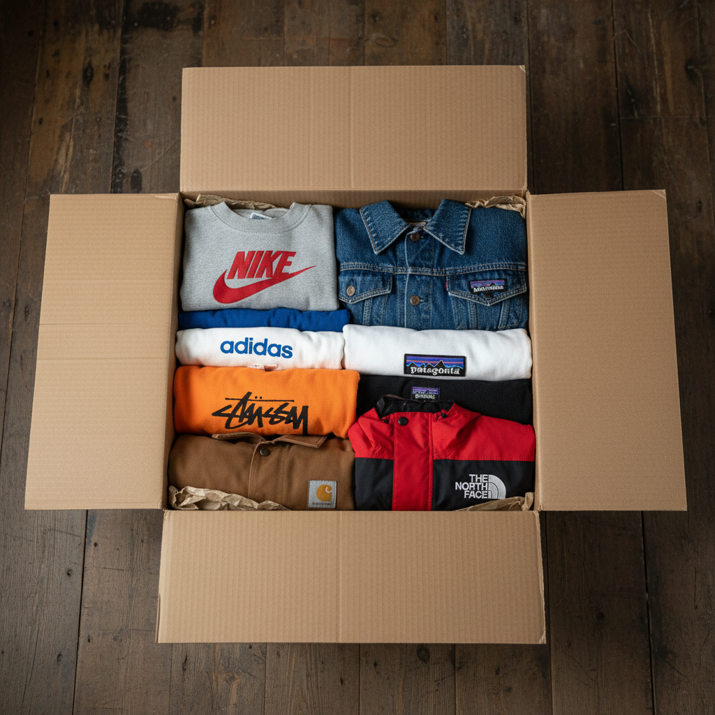 Vintage Mystery Box Unboxing von oben